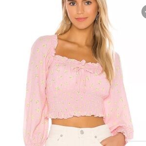 Faithful the brand Ella Top pink and yellow